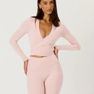 CSB Ballet Wrap Top Blush Pink Size XS